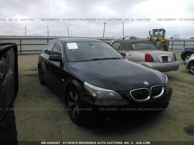 WBANE53526CK90595 - 2006 BMW 525 I BLACK photo 1