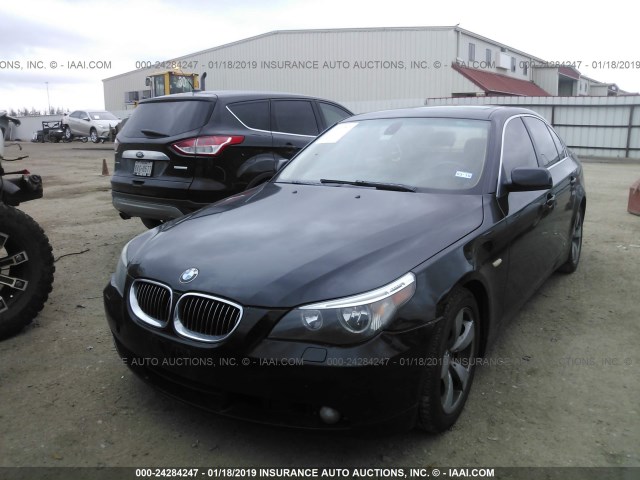 WBANE53526CK90595 - 2006 BMW 525 I BLACK photo 2