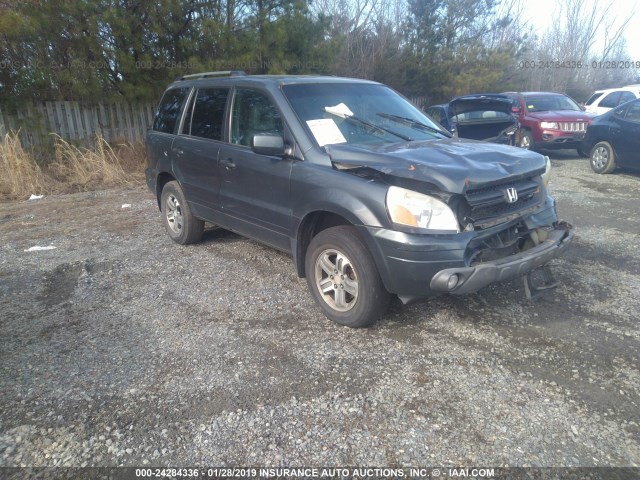 2HKYF18573H593015 - 2003 HONDA PILOT EXL BLUE photo 1