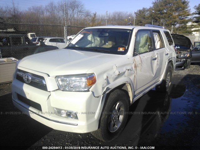 JTEBU5JR7D5141367 - 2013 TOYOTA 4RUNNER SR5/LIMITED/TRAIL WHITE photo 2