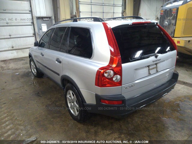 YV1CZ911251146457 - 2005 VOLVO XC90 T6 SILVER photo 3