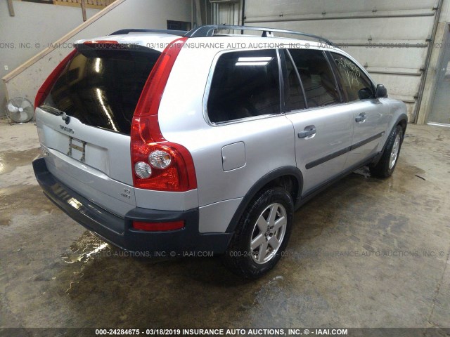 YV1CZ911251146457 - 2005 VOLVO XC90 T6 SILVER photo 4