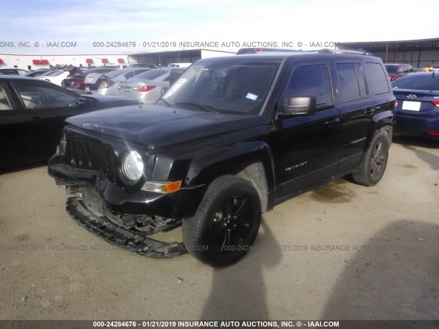 1C4NJRFB7CD694232 - 2012 JEEP PATRIOT LATITUDE BLACK photo 2