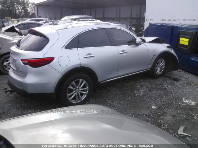 JN8AS1MW4AM854877 - 2010 INFINITI FX35 SILVER photo 4