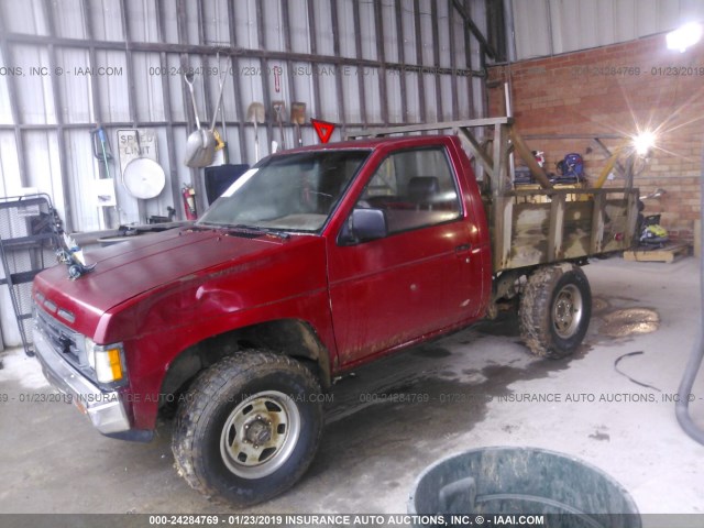 1N6SD11Y4LC398725 - 1990 NISSAN D21 SHORT BED RED photo 2
