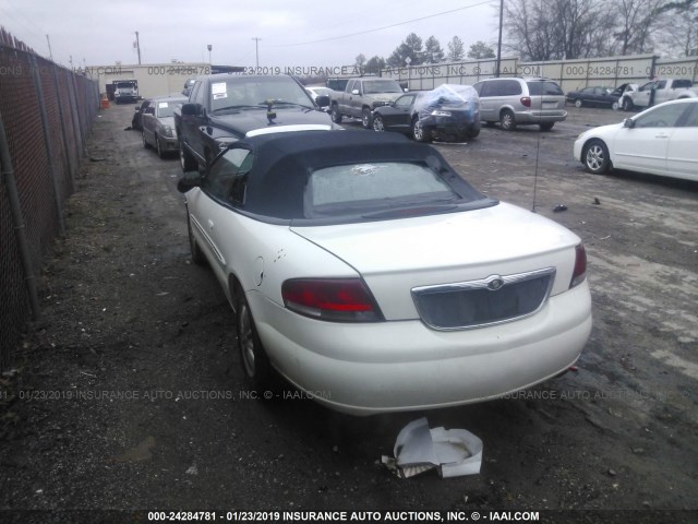 1C3EL65U81N631342 - 2001 CHRYSLER SEBRING LIMITED WHITE photo 3