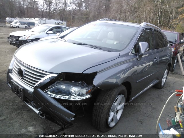 2T2BK1BA6DC185712 - 2013 LEXUS RX 350/BASE/F SPORT GRAY photo 2