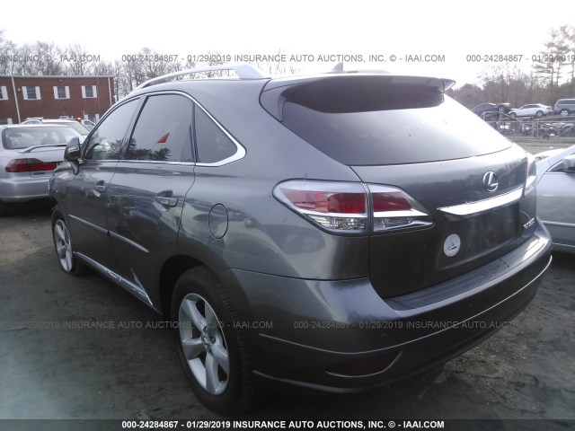 2T2BK1BA6DC185712 - 2013 LEXUS RX 350/BASE/F SPORT GRAY photo 3