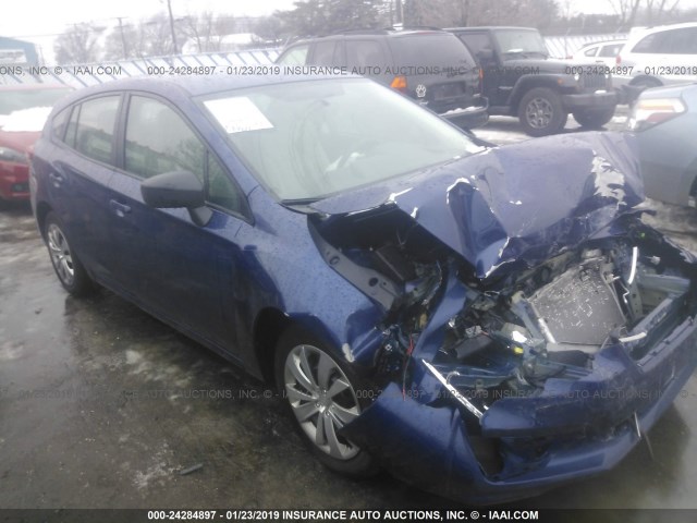 4S3GTAA65J3743672 - 2018 SUBARU IMPREZA BLUE photo 1