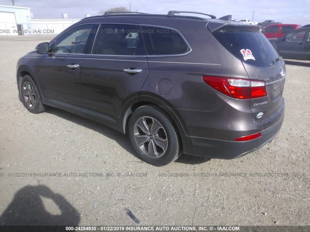 KM8SN4HF0DU026229 - 2013 HYUNDAI SANTA FE GLS BROWN photo 3