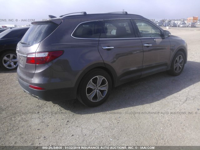 KM8SN4HF0DU026229 - 2013 HYUNDAI SANTA FE GLS BROWN photo 4