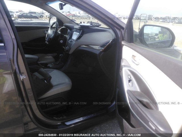 KM8SN4HF0DU026229 - 2013 HYUNDAI SANTA FE GLS BROWN photo 5