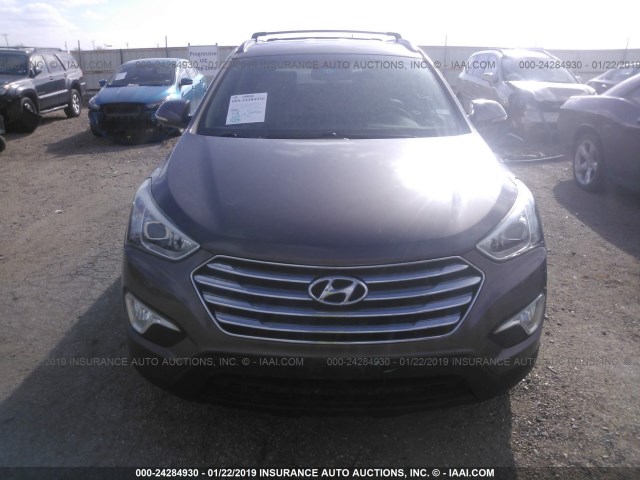 KM8SN4HF0DU026229 - 2013 HYUNDAI SANTA FE GLS BROWN photo 6