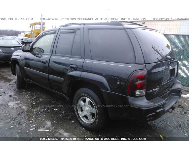 1GNDT13S352293844 - 2005 CHEVROLET TRAILBLAZER LS/LT BLACK photo 3