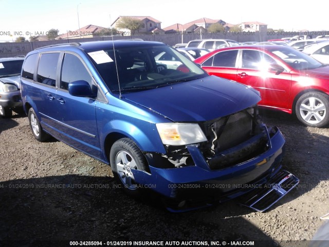 2D4RN5D16AR256338 - 2010 DODGE GRAND CARAVAN SXT BLUE photo 1