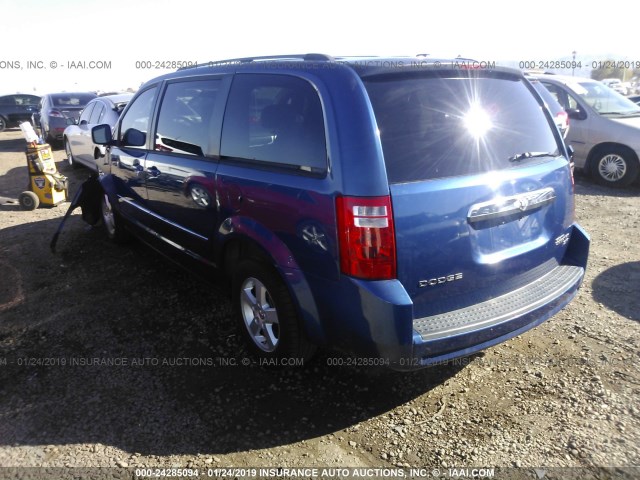 2D4RN5D16AR256338 - 2010 DODGE GRAND CARAVAN SXT BLUE photo 3