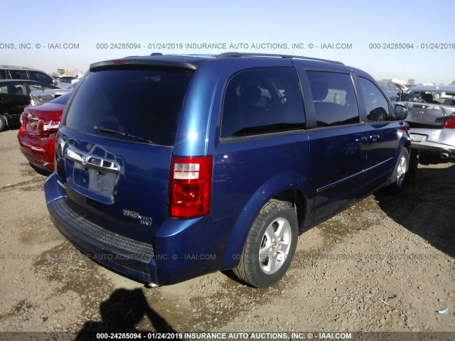 2D4RN5D16AR256338 - 2010 DODGE GRAND CARAVAN SXT BLUE photo 4