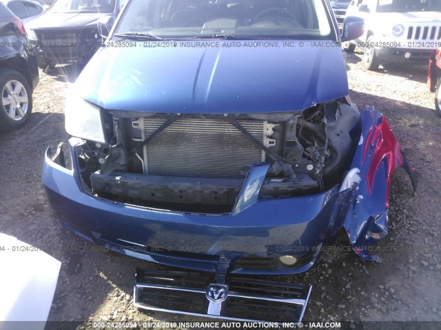 2D4RN5D16AR256338 - 2010 DODGE GRAND CARAVAN SXT BLUE photo 6