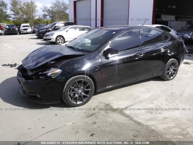 1C3CDFBB5GD504747 - 2016 DODGE DART SXT BLACK photo 2