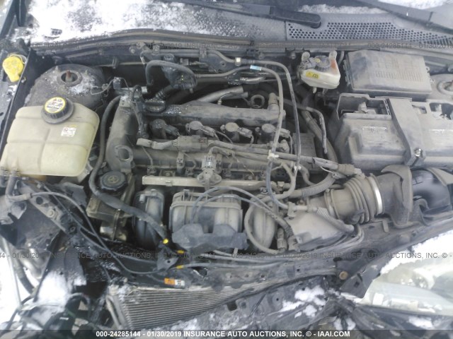 1FAFP31N87W287781 - 2007 FORD FOCUS ZX3/S/SE/SES BLACK photo 10