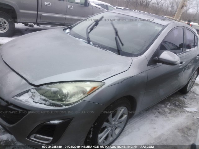 JM1BL1S53A1144281 - 2010 MAZDA 3 S SILVER photo 2