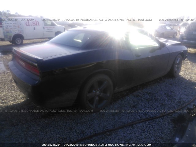 2C3CDYAG5CH293233 - 2012 DODGE CHALLENGER SXT BLACK photo 4