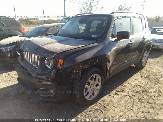 ZACCJABB7HPG66504 - 2017 JEEP RENEGADE LATITUDE BLACK photo 2