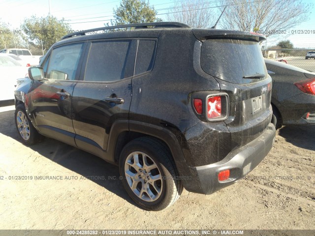 ZACCJABB7HPG66504 - 2017 JEEP RENEGADE LATITUDE BLACK photo 3