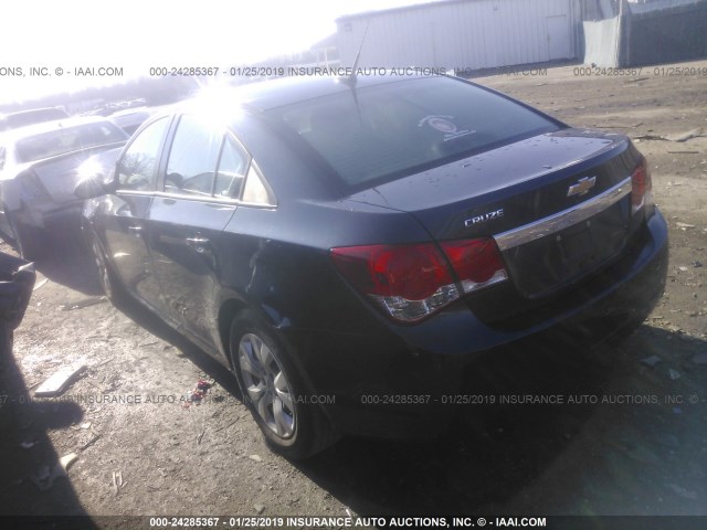 1G1PA5SG4E7263313 - 2014 CHEVROLET CRUZE LS BLACK photo 3