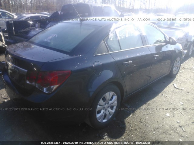 1G1PA5SG4E7263313 - 2014 CHEVROLET CRUZE LS BLACK photo 4