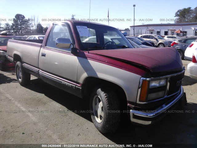 1GTDC14K8ME539579 - 1991 GMC SIERRA C1500 RED photo 1