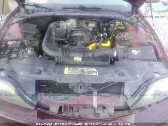 1LNHM87A41Y638710 - 2001 LINCOLN LS BURGUNDY photo 10