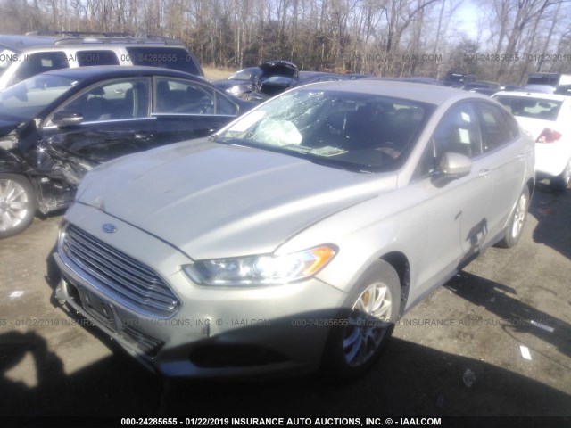 3FA6P0G72FR165815 - 2015 FORD FUSION S GRAY photo 2