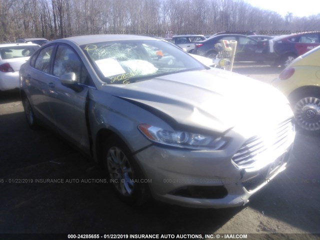 3FA6P0G72FR165815 - 2015 FORD FUSION S GRAY photo 6