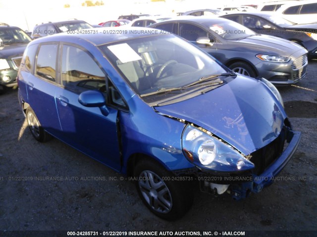 JHMGD37478S038854 - 2008 HONDA FIT BLUE photo 1