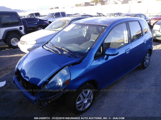 JHMGD37478S038854 - 2008 HONDA FIT BLUE photo 2