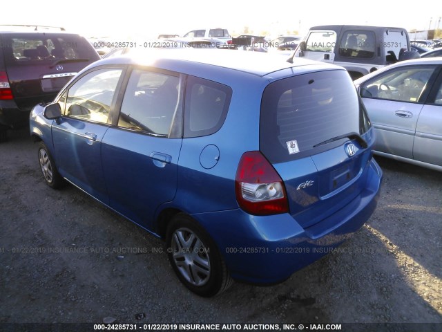 JHMGD37478S038854 - 2008 HONDA FIT BLUE photo 3