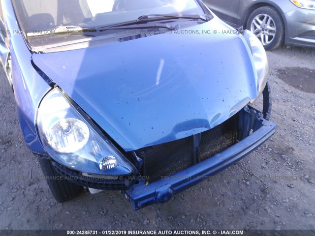 JHMGD37478S038854 - 2008 HONDA FIT BLUE photo 6