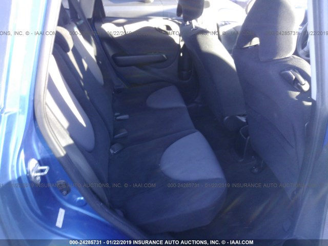 JHMGD37478S038854 - 2008 HONDA FIT BLUE photo 8