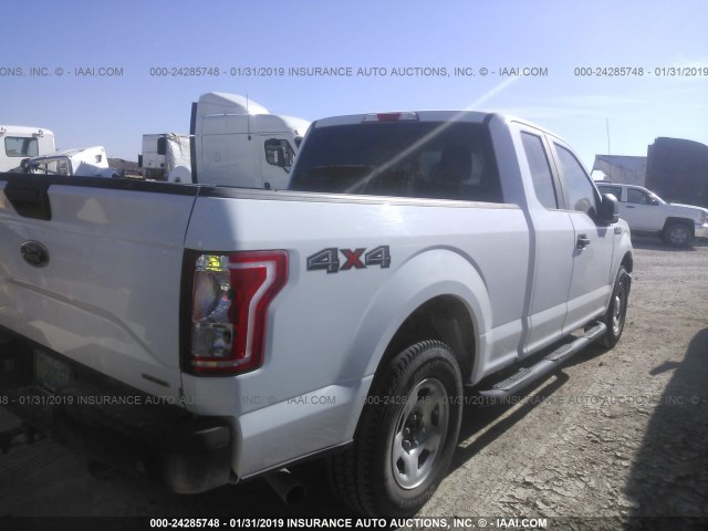 1FTFX1EF6FKD99180 - 2015 FORD F150 SUPER CAB WHITE photo 4