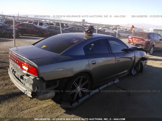 2B3CL1CT6BH575235 - 2011 DODGE CHARGER POLICE GRAY photo 4