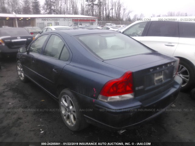 YV1RH592292740730 - 2009 VOLVO S60 2.5T BLUE photo 3