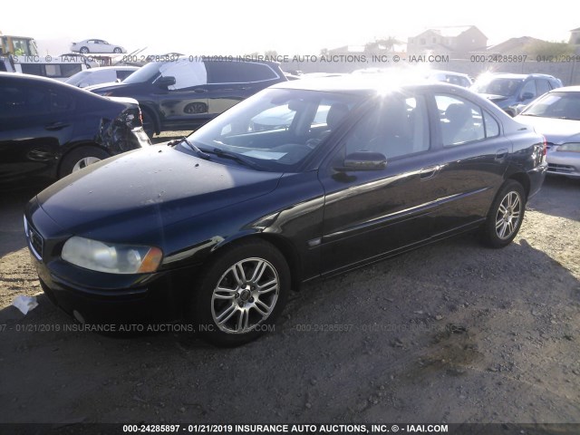 YV1RH592562525256 - 2006 VOLVO S60 2.5T BLACK photo 2