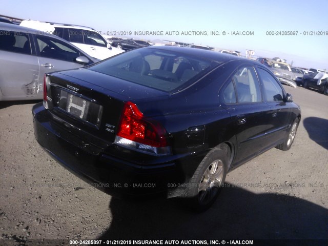 YV1RH592562525256 - 2006 VOLVO S60 2.5T BLACK photo 4