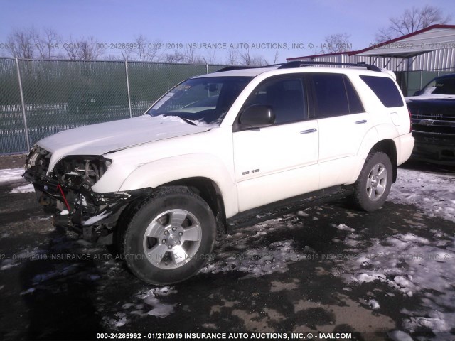 JTEBU14R778097393 - 2007 TOYOTA 4RUNNER SR5/SPORT WHITE photo 2