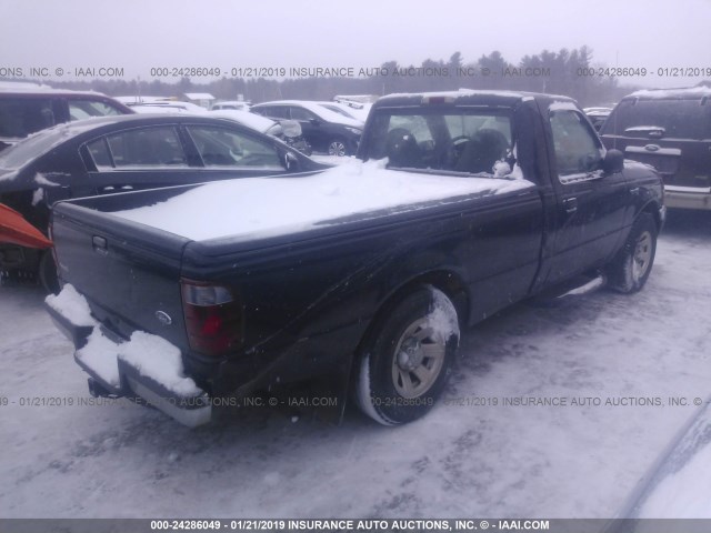 1FTYR10U12TA32121 - 2002 FORD RANGER BLACK photo 4