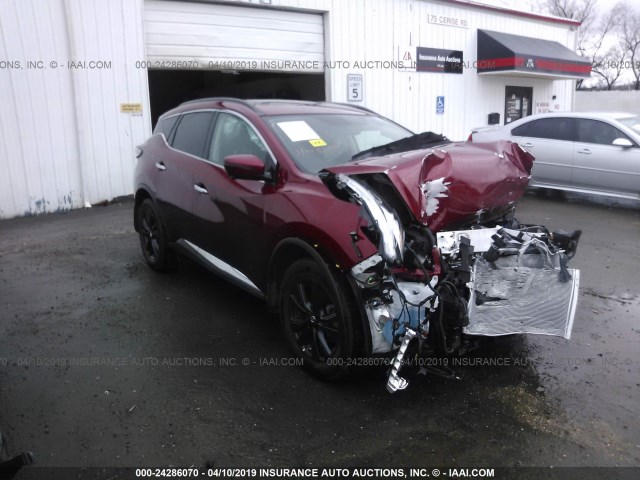 5N1AZ2MH6HN169066 - 2017 NISSAN MURANO S/SL/SV/PLATINUM MAROON photo 1