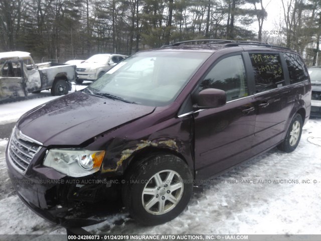 2A8HR54PX8R803583 - 2008 CHRYSLER TOWN & COUNTRY TOURING BURGUNDY photo 2