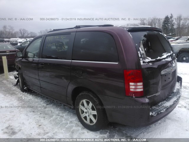 2A8HR54PX8R803583 - 2008 CHRYSLER TOWN & COUNTRY TOURING BURGUNDY photo 3