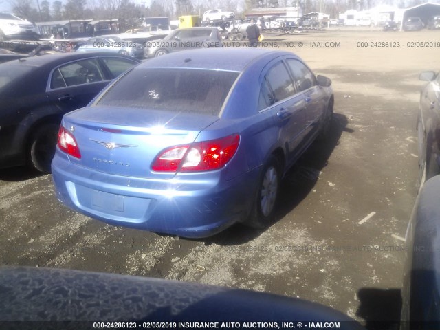 1C3LC46K38N186060 - 2008 CHRYSLER SEBRING LX BLUE photo 4